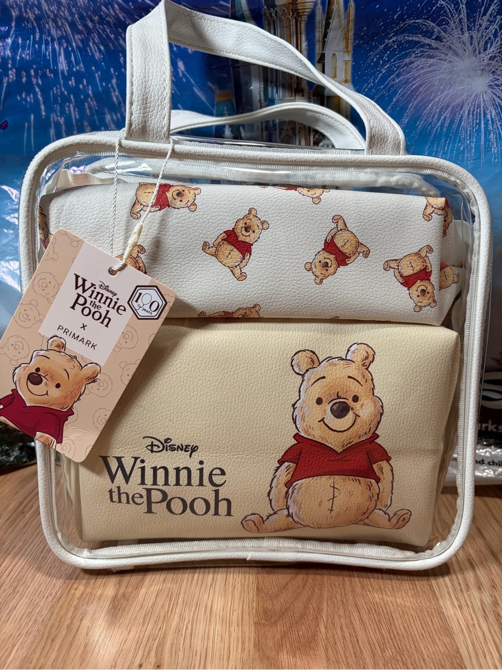 Disney Winnie The Pooh 3 Piece Makeup Cosmetic Travel Bag Set *Primark*-NEW